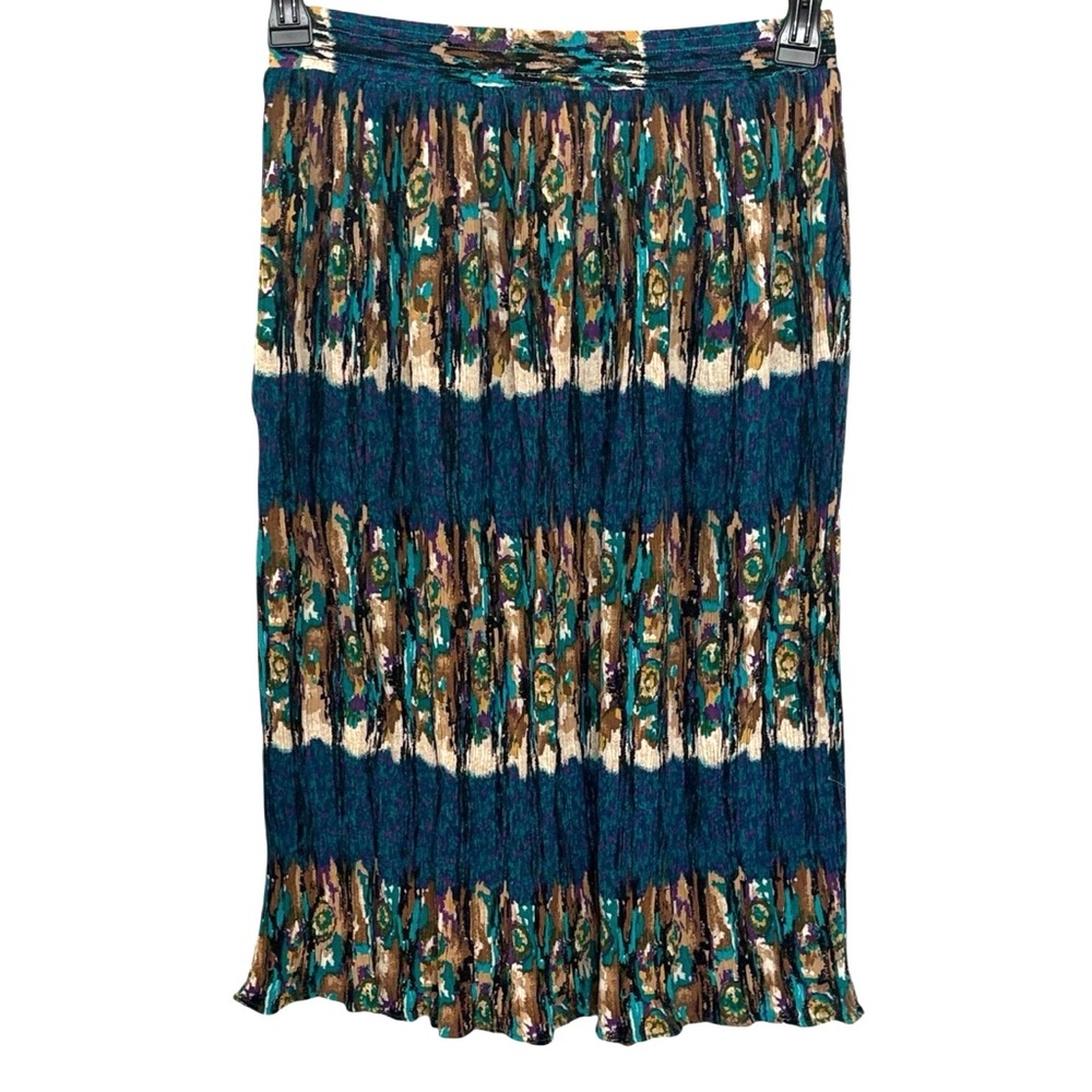 Michele Leslie of California Vintage skirt w/tiny pleats, elastic waist, size M